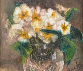 Oil Painting, Prim Roses, floral painting